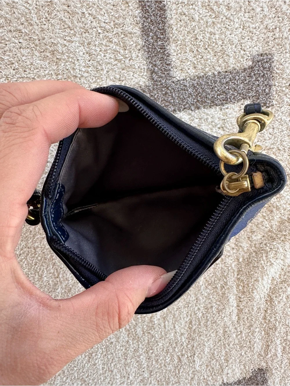 Navy Graffiti Wristlet poppy coach vintage y2k